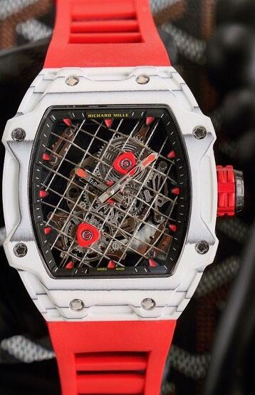 Replica Richard Mille RM 27-04 TOURBILLON RAFAEL NADAL TITANIUM RED RUBBER Watch